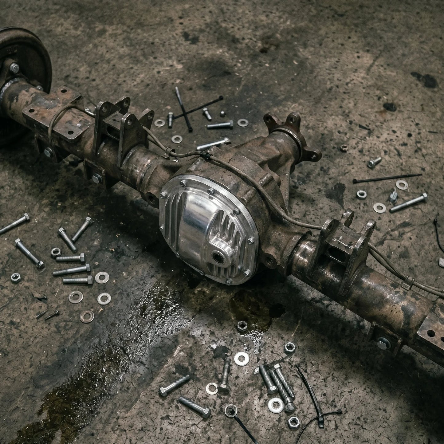 Heavy-Duty Complete Rear Differential Axle Assembly (Locking, 4.10 Ratio)