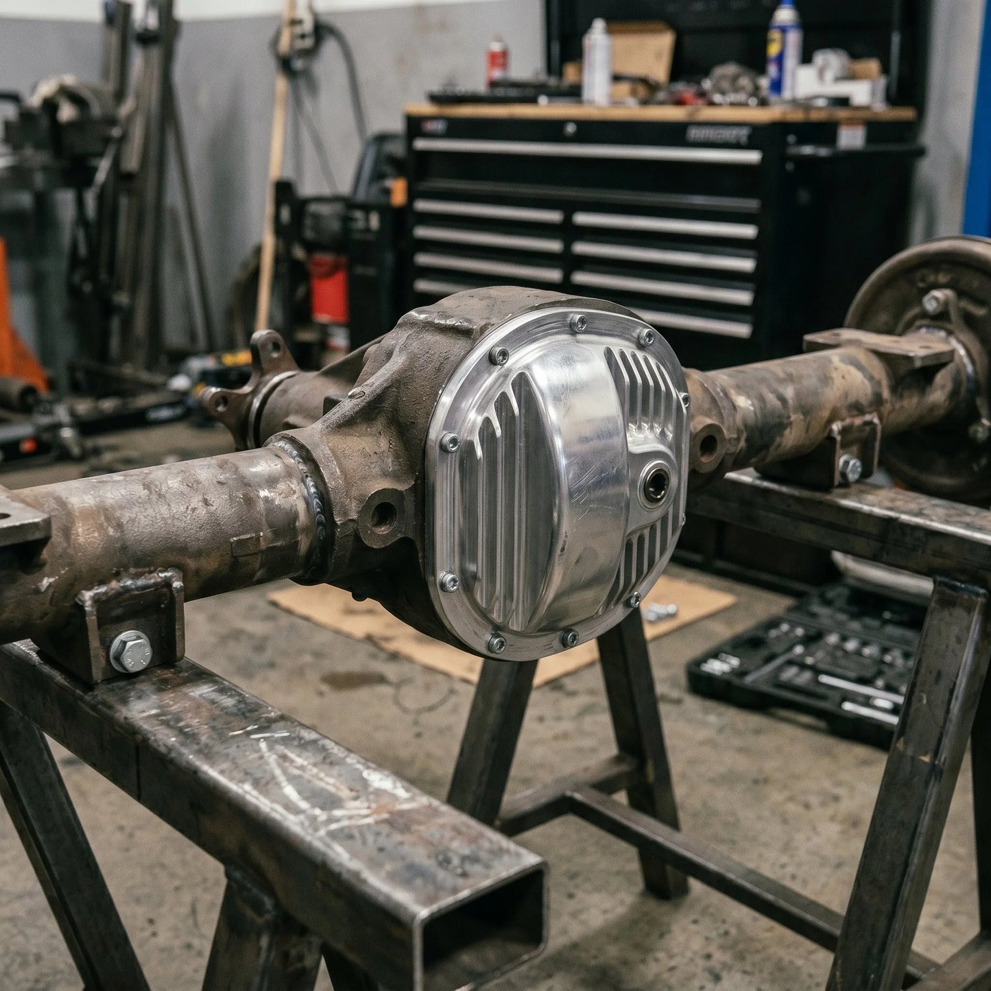 Heavy-Duty Complete Rear Differential Axle Assembly (Locking, 4.10 Ratio)