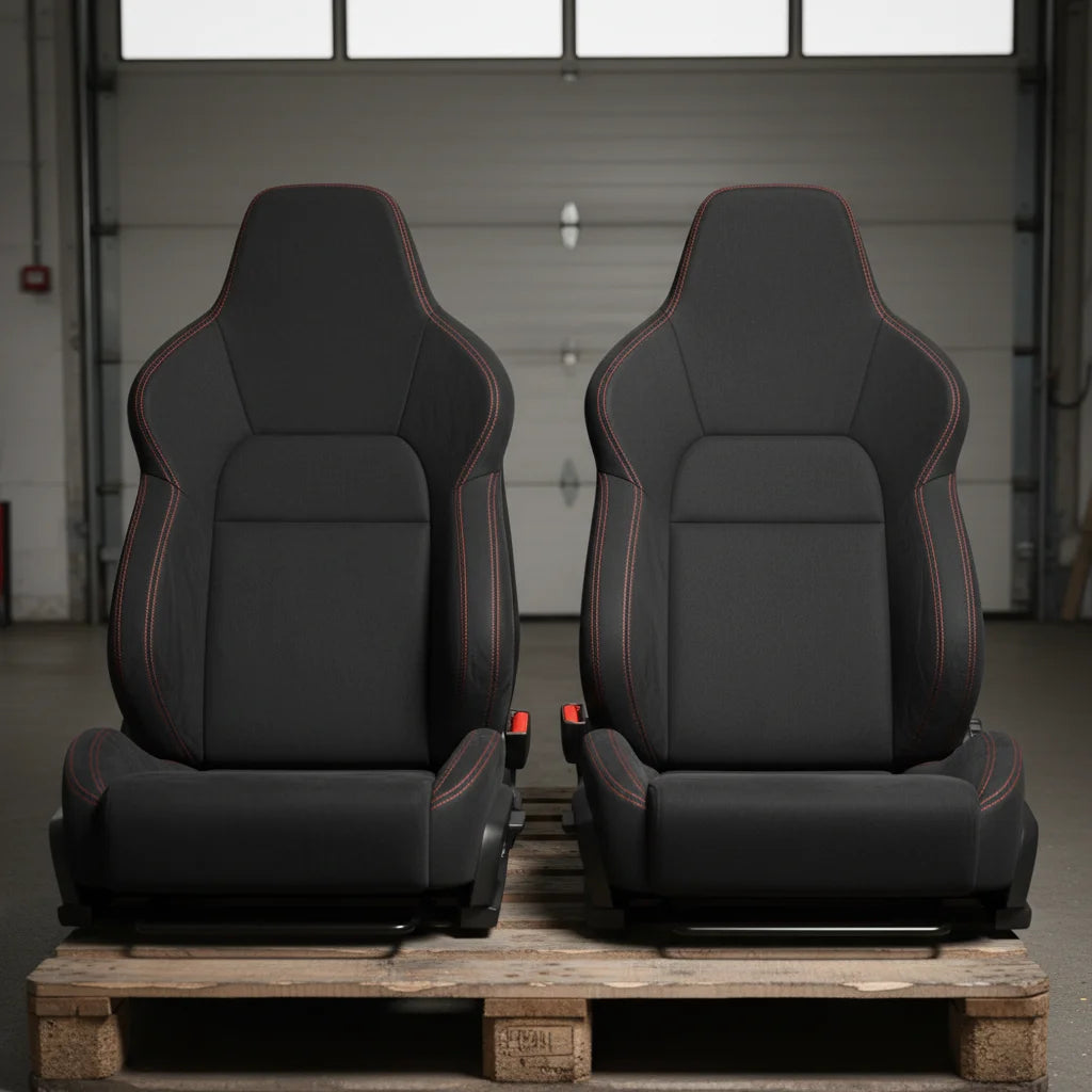 Premium Dual-Reclining Racing Seats with Universal Sliders (Pair)